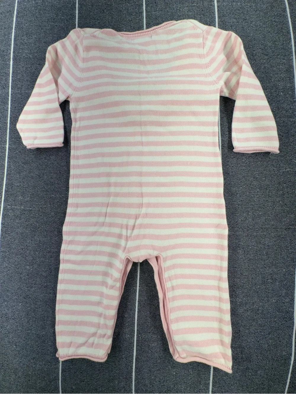 GAP baby pink and cream striped knit jumper